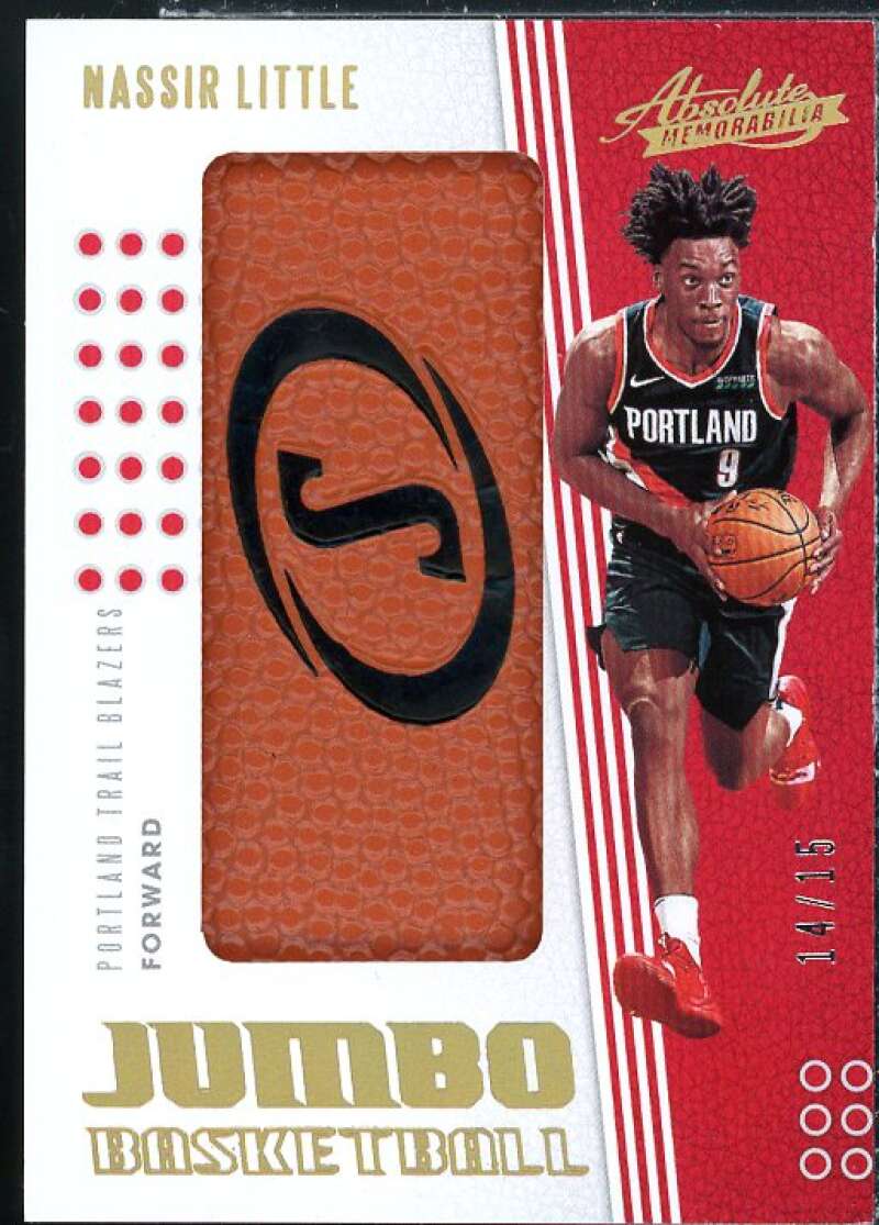 Nassir Little RC 2019-20 Absolute Memorabilia Jumbo Basketball Spalding Logo #10  Image 1