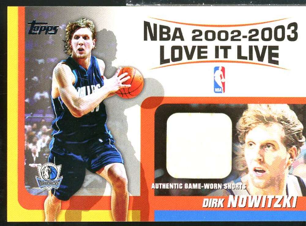 Dirk Nowitzki E Card 2003-04 Topps Love it Live Relics #DN  Image 1