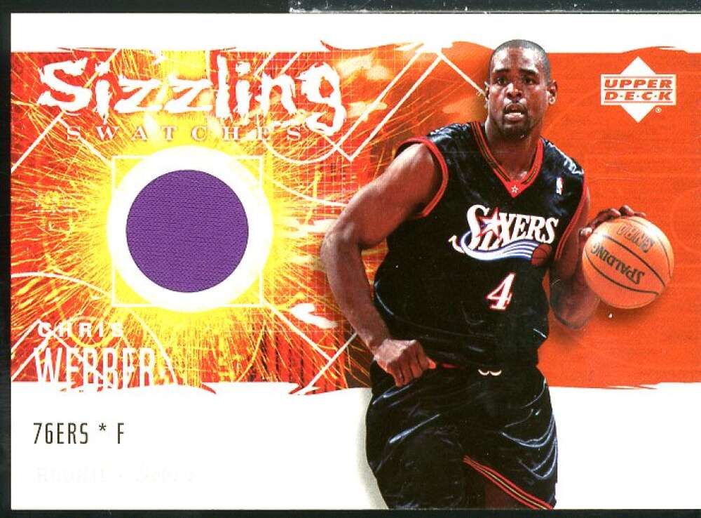 Chris Webber Card 2005-06 Upper Deck Rookie Debut Sizzling Swatches #CW  Image 1