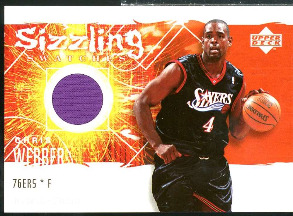 Chris Webber Card 2005-06 Upper Deck Rookie Debut Sizzling Swatches #CW  Image 1