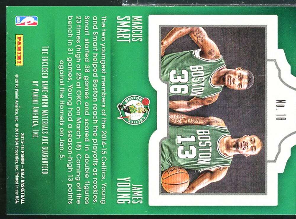 James Young/Marcus Smart 2015-16 Panini Gala Double Feature Memorabilia #18  Image 2