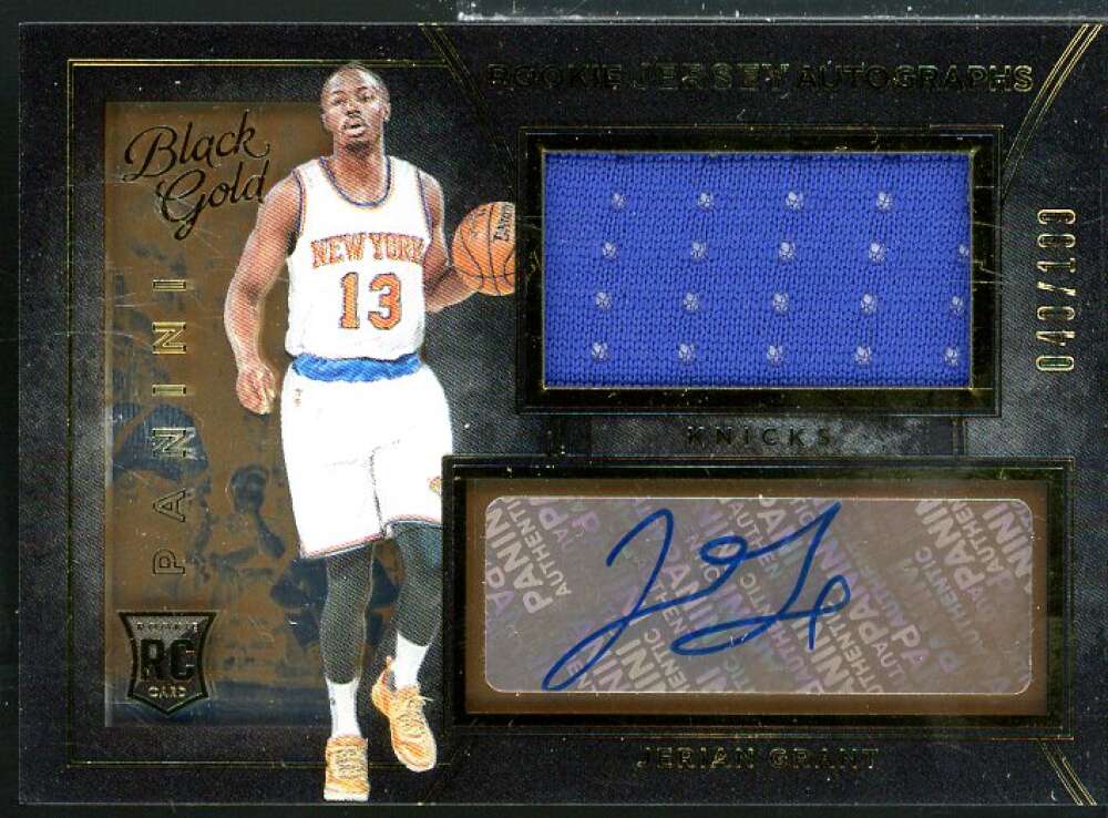 Jerian Grant Card 2015-16 Panini Black Gold Rookie Jersey Autographs #15  Image 1