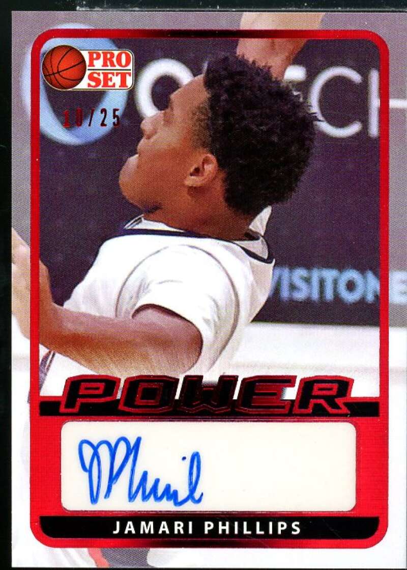 Jamari Phillips Rookie Card 2021-22 Leaf Pro Set Power Portrait Red #PAJP1  Image 1