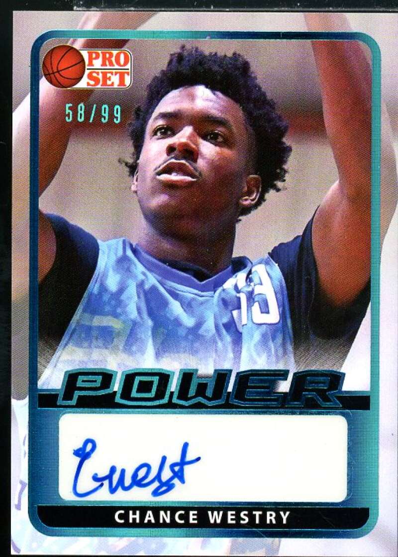 Chance Westry Rookie Card 2021-22 Leaf Pro Set Power Portrait Platinum #PACW1  Image 1