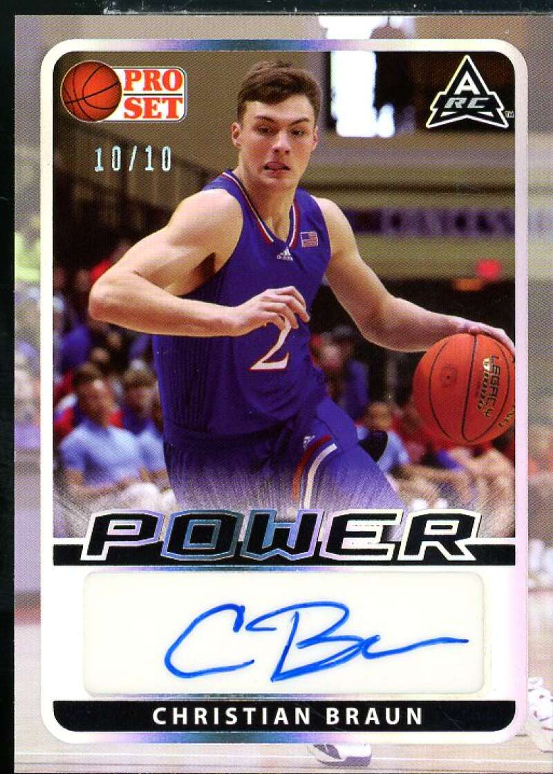 Christian Braun Rookie Card 2021-22 Leaf Pro Set Power Silver #BACB3  Image 1