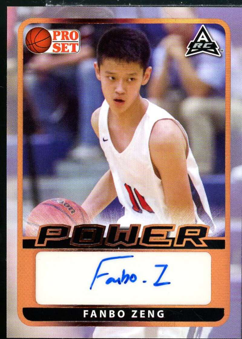 Fanbo Zeng Rookie Card 2021-22 Leaf Pro Set Power #BAFZ1  Image 1