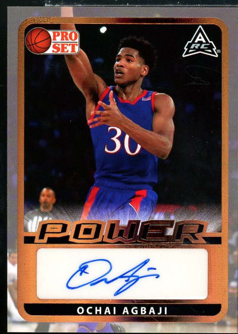 Ochai Agbaji Rookie Card 2021-22 Leaf Pro Set Power #BAOA1  Image 1