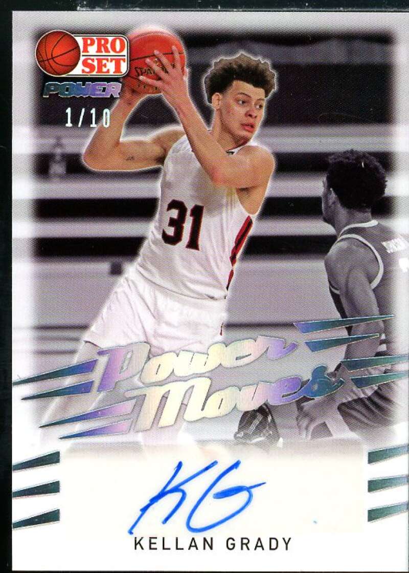 Kellan Grady Rookie Card 2021-22 Leaf Pro Set Power Power Moves Silver #PMKG1  Image 1