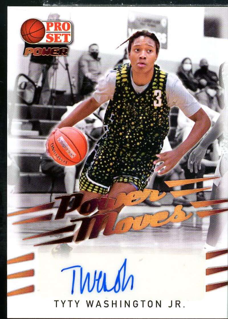 TyTy Washington Jr. Card 2021-22 Leaf Pro Set Power Power Moves #PMTWJ  Image 1