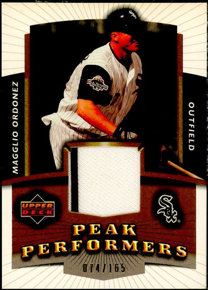 Magglio Ordonez Card 2004 Upper Deck Peak Performers Jersey #MO  Image 1