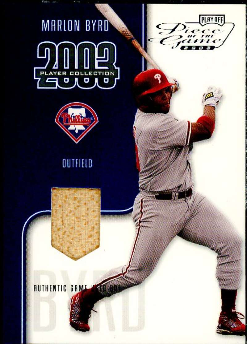 Marlon Byrd Bat Card 2003 Playoff Piece of the Game Player Collection #15  Image 1