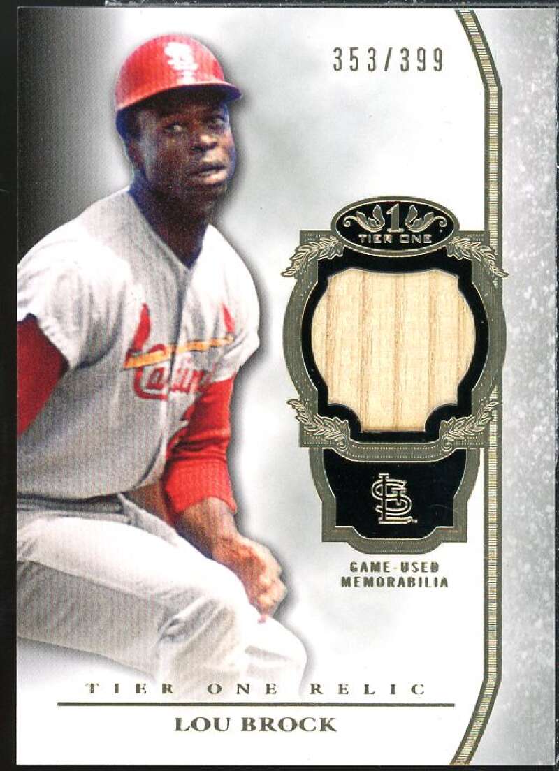 Lou Brock Card 2013 Topps Tier One Relics #LB  Image 1