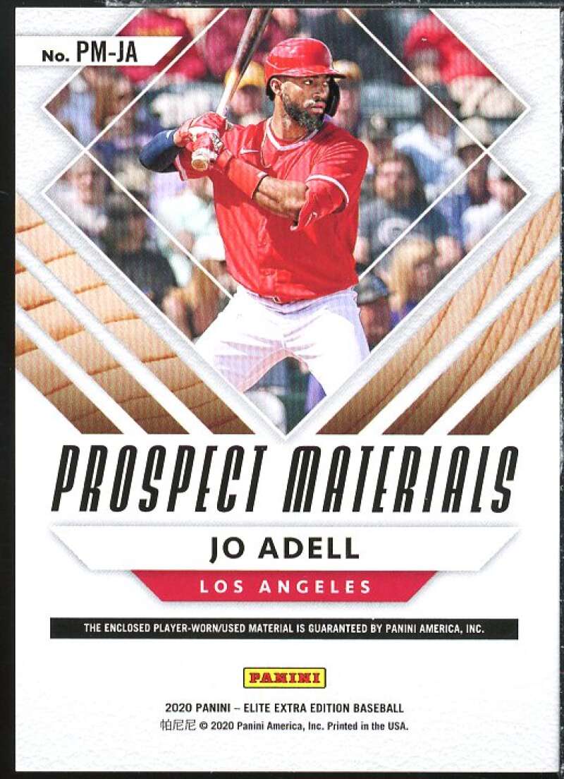 Jo Adell Rookie Card 2020 Elite Extra Edition Prospect Materials #16  Image 2