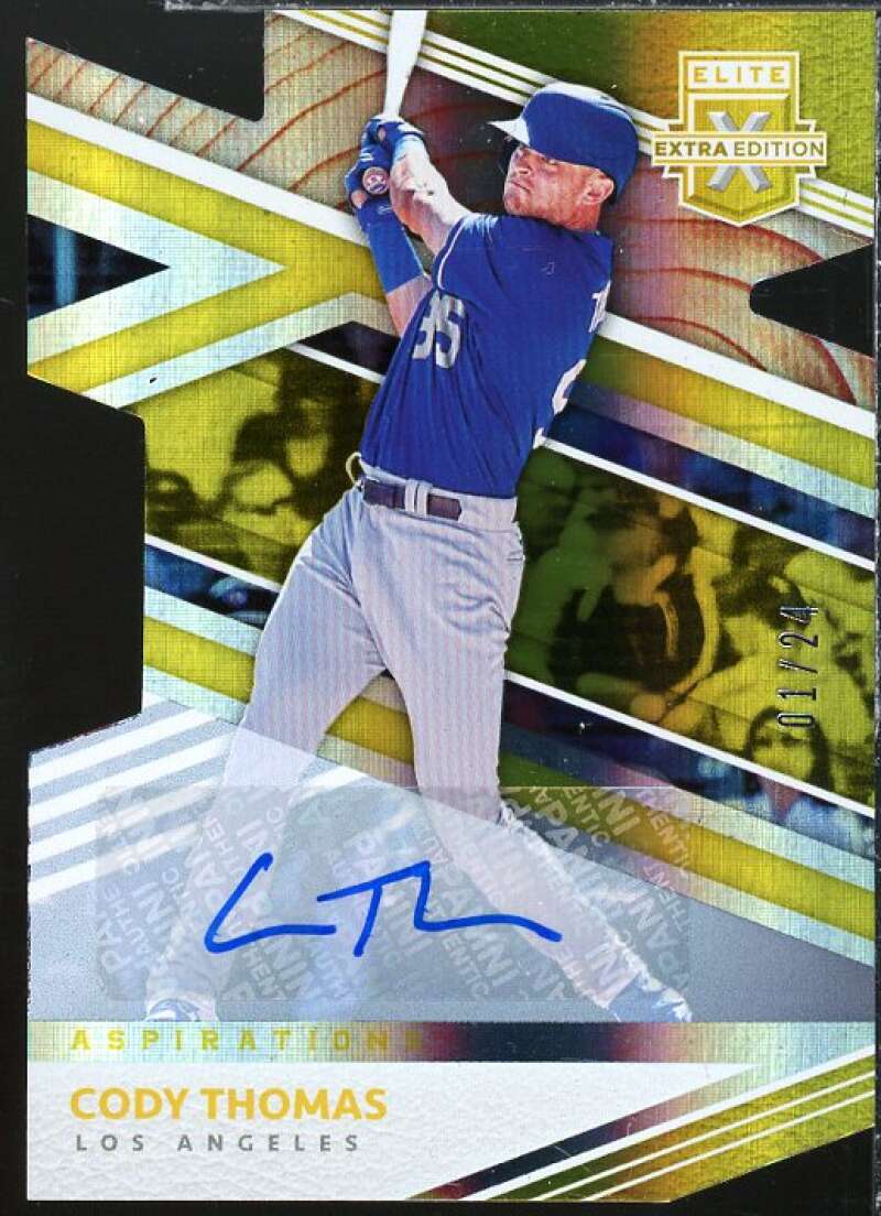 Cody Thomas RC 2020 Elite Extra Edition Signatures Aspirations Die Cut Gold #109  Image 1
