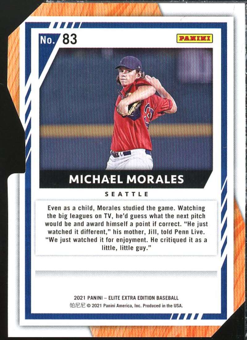 Michael Morales Rookie Card 2021 Elite Extra Edition Status Die Cut #83  Image 2