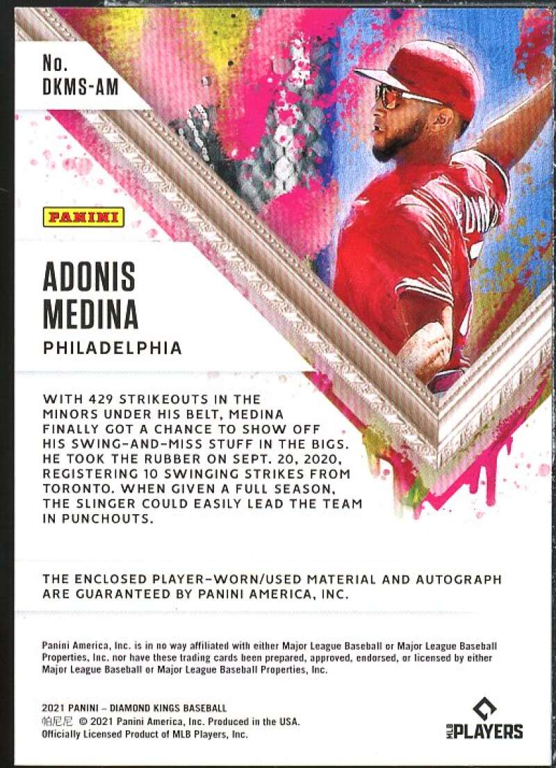 Adonis Medina Rookie Card 2021 Diamond Kings DK Materials #63  Image 2