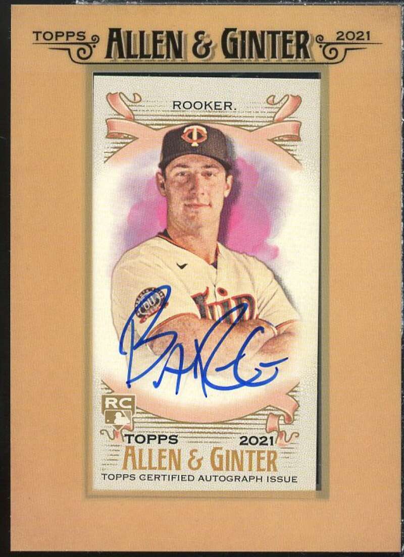 Brent Rooker Rookie 2021 Topps Allen and Ginter Framed Mini Autographs #FMABR  Image 1