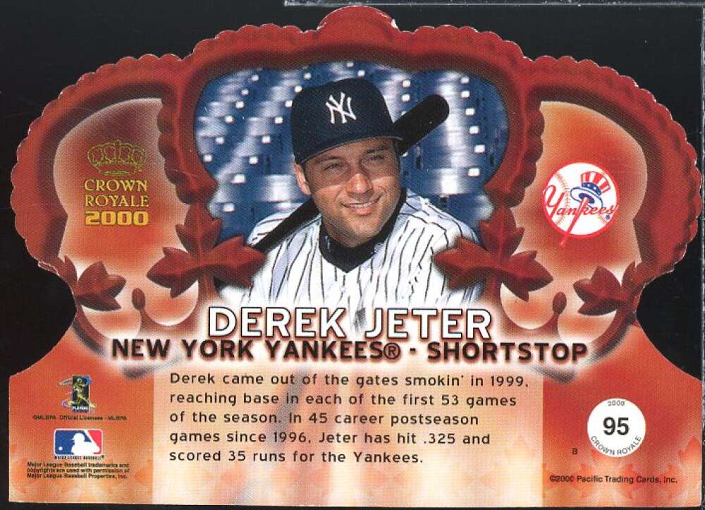 Derek Jeter Card 2000 Crown Royale #95  Image 2