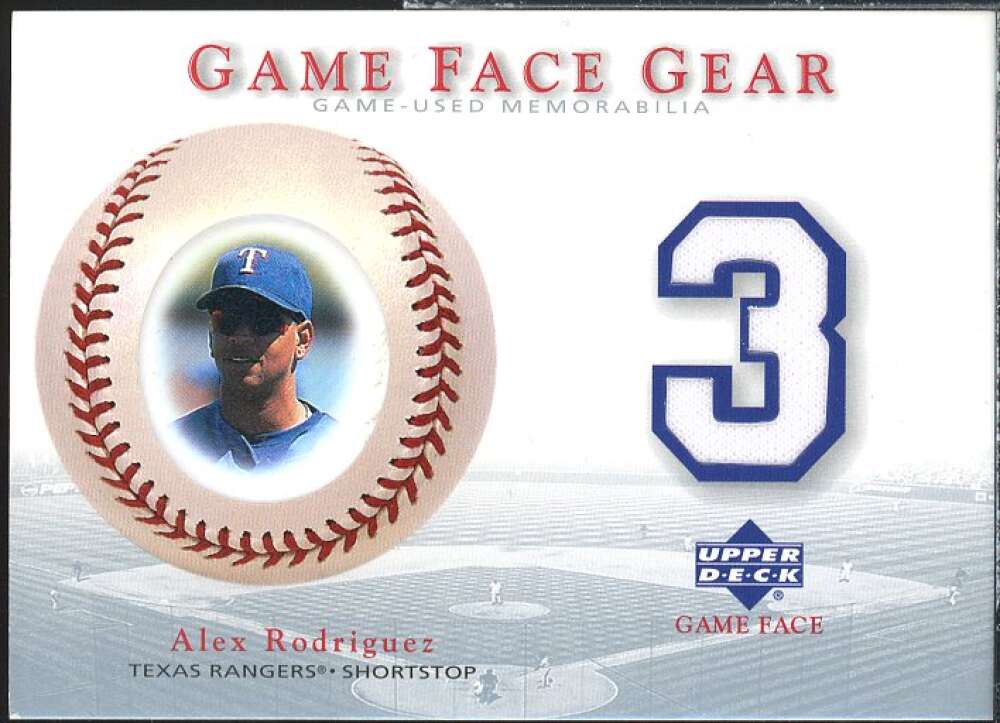 Alex Rodriguez Home Card 2003 Upper Deck Game Face Gear #AR  Image 1