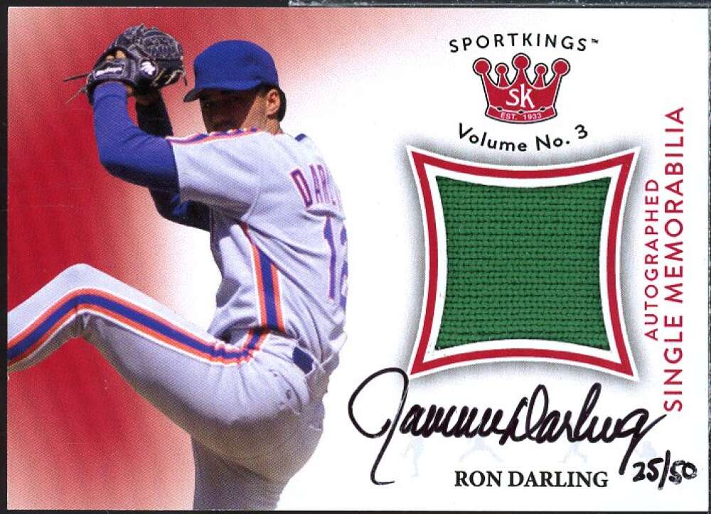 Ron Darling Card 2022 Sportkings Volume 3 Single Memorabilia Red AU #AM-RD  Image 1