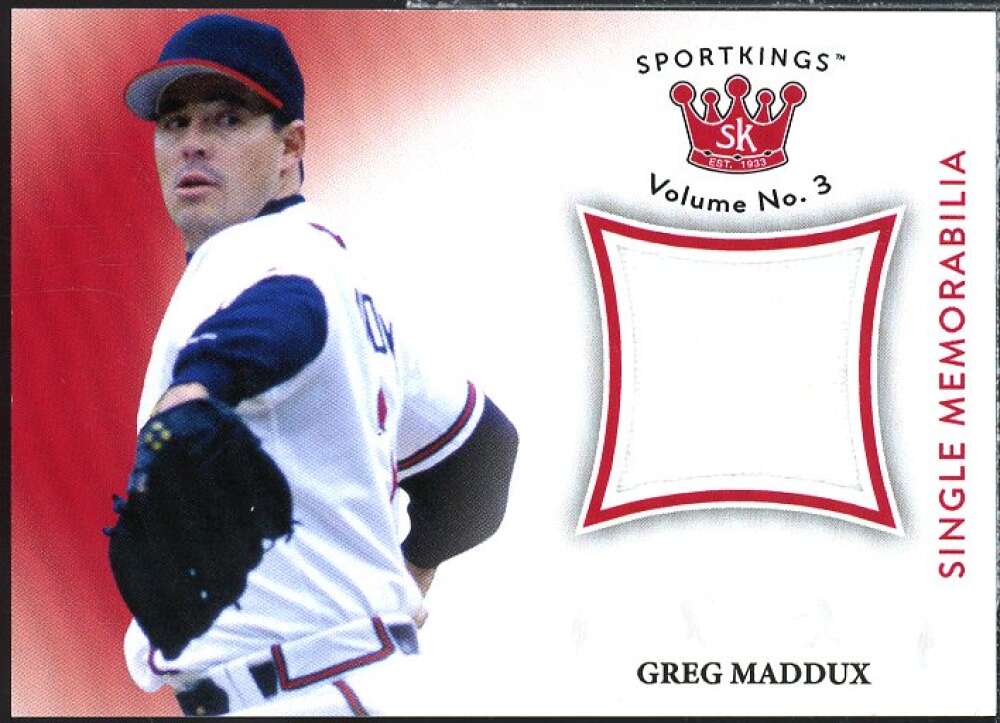 Greg Maddux Card 2022 Sportkings Volume 3 Single Memorabilia Red #SM-GM  Image 1