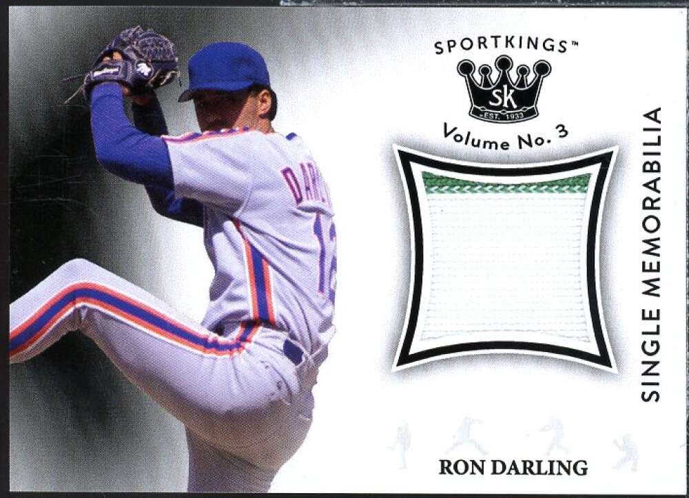 Ron Darling Card 2022 Sportkings Volume 3 Single Memorabilia Black #SM-RD  Image 1