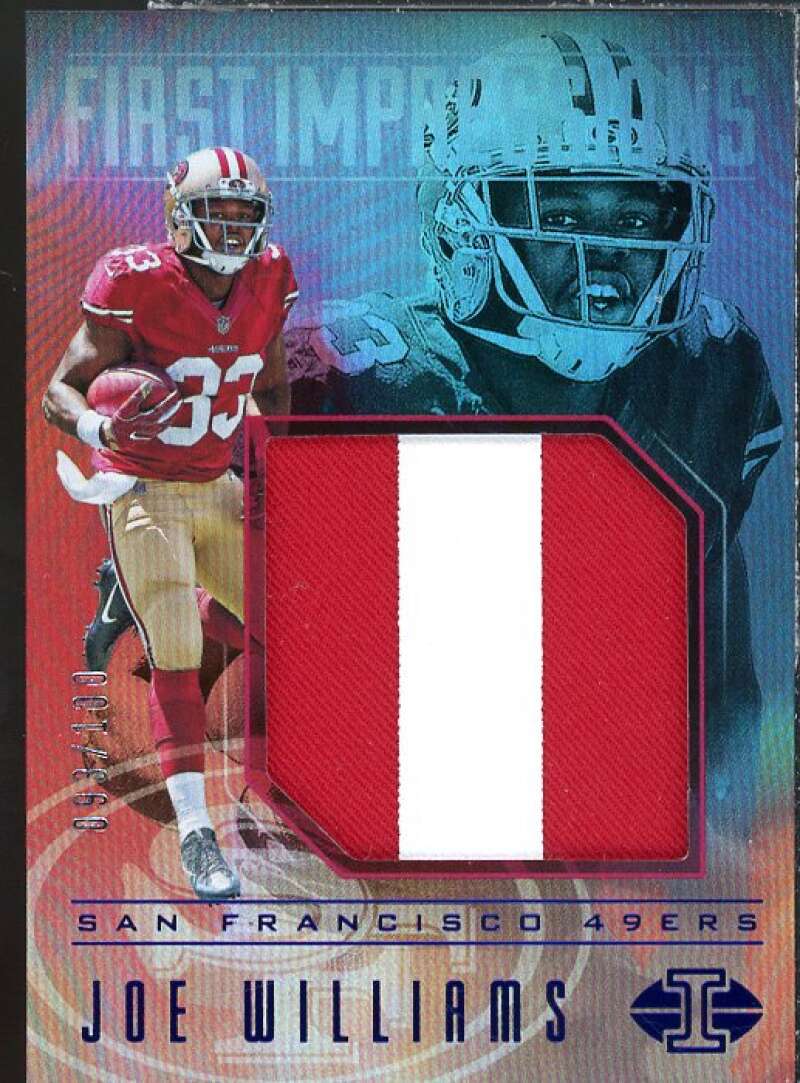 Joe Williams Card 2017 Panini Illusions First Impressions Memorabilia Blue #34  Image 1