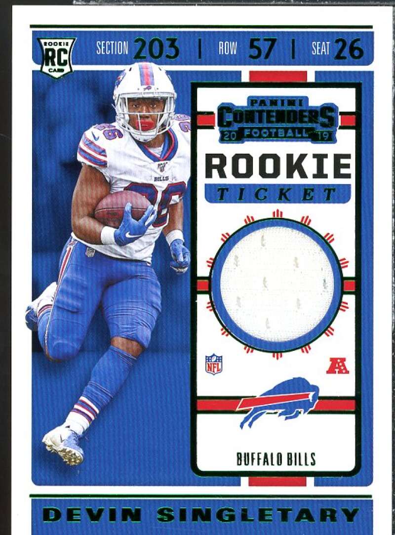 Devin Singletary Rookie 2019 Panini Contenders Rookie Ticket Swatches #RTS37  Image 1