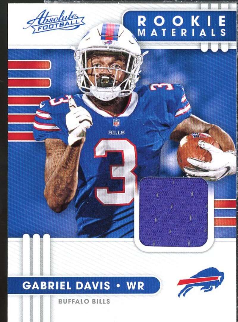 Gabriel Davis Rookie Card 2020 Absolute Absolute Rookie Materials #39  Image 1