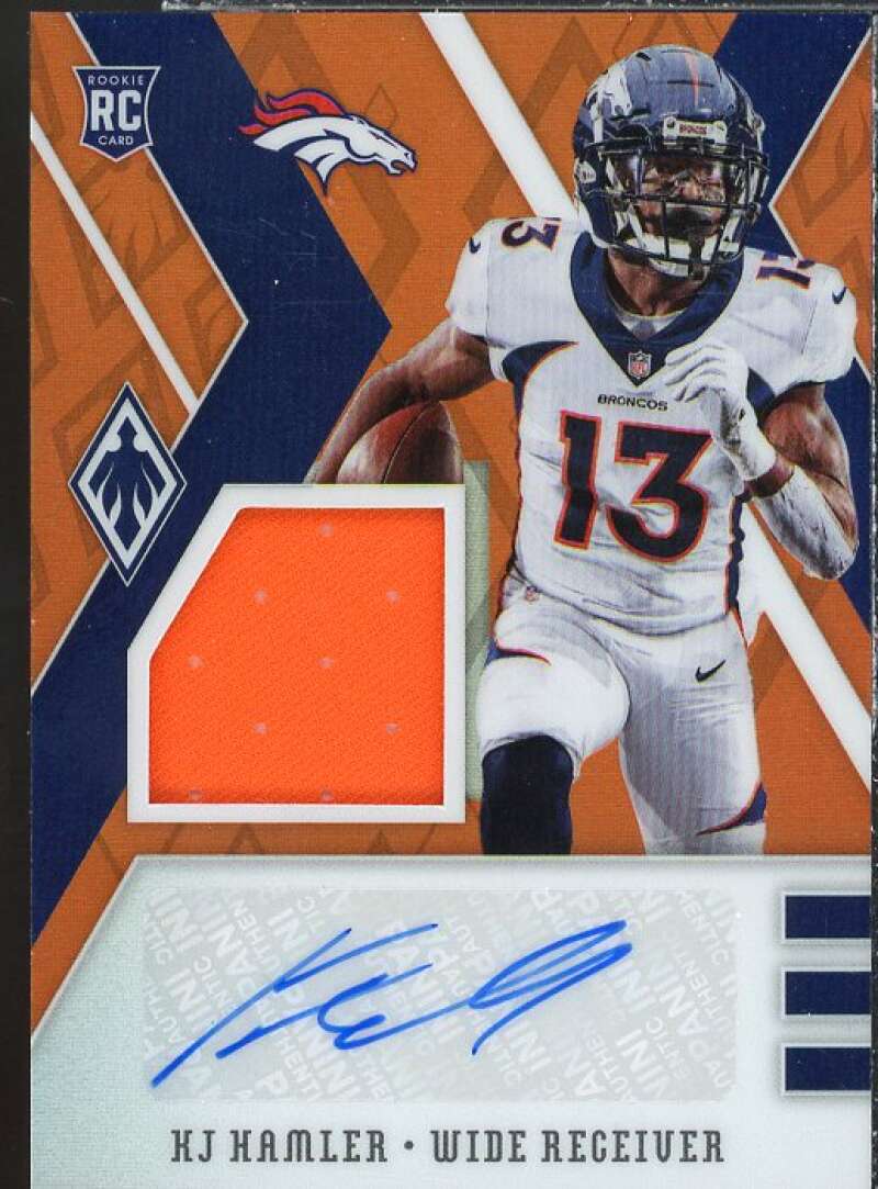K.J. Hamler RC 2020 Panini Phoenix Rookie Premiere Jersey Autographs Orange #20  Image 1