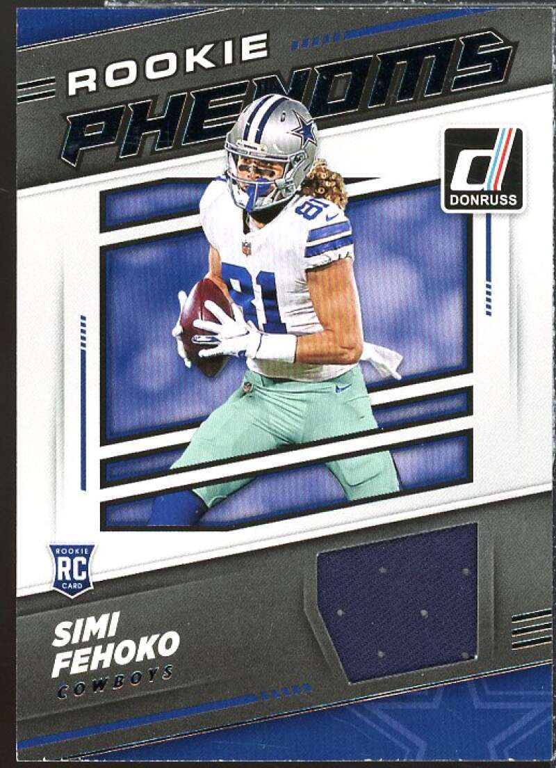 Simi Fehoko Rookie Card 2021 Donruss Rookie Phenom Jerseys #40  Image 1