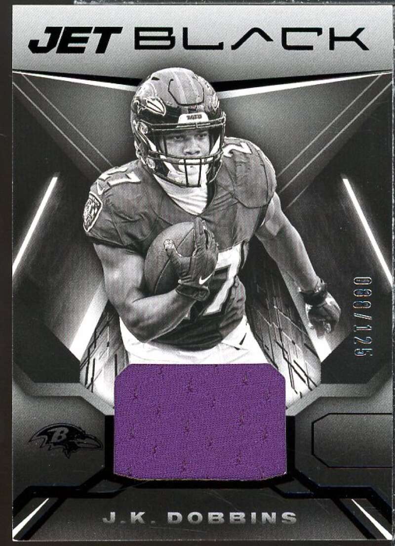 J.K. Dobbins Card 2021 Panini Black Jet Black Materials #9  Image 1