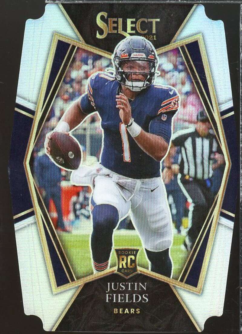 Justin Fields Card 2021 Select Prizm Black and Gold Die Cut #150  Image 1