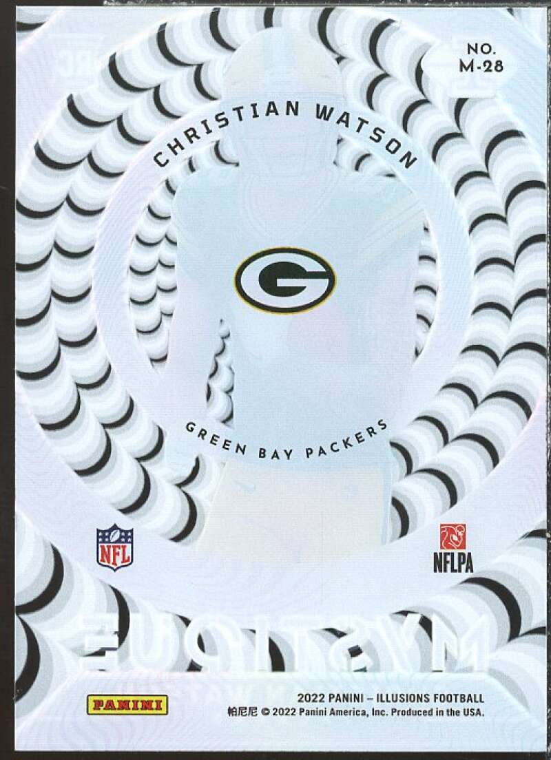 Christian Watson Rookie Card 2022 Panini Illusions Mystique #28  Image 2