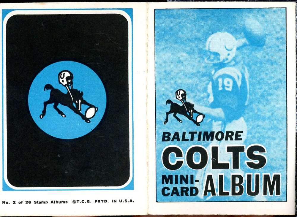 Baltimore Colts Card 1969 Topps Mini-Albums Inserts #2  Image 1