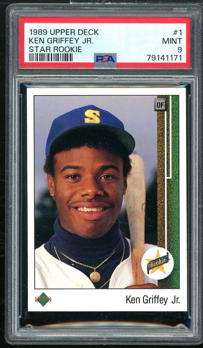 Ken Griffey Jr. Rookie Card 1989 Upper Deck #1 PSA 9 Image 1