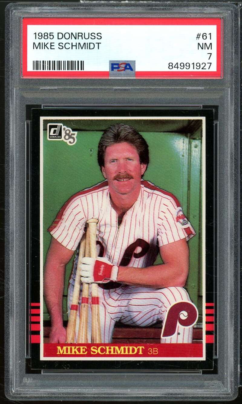 Mike Schmidt Card 1985 Donruss #61 PSA 7 Image 1