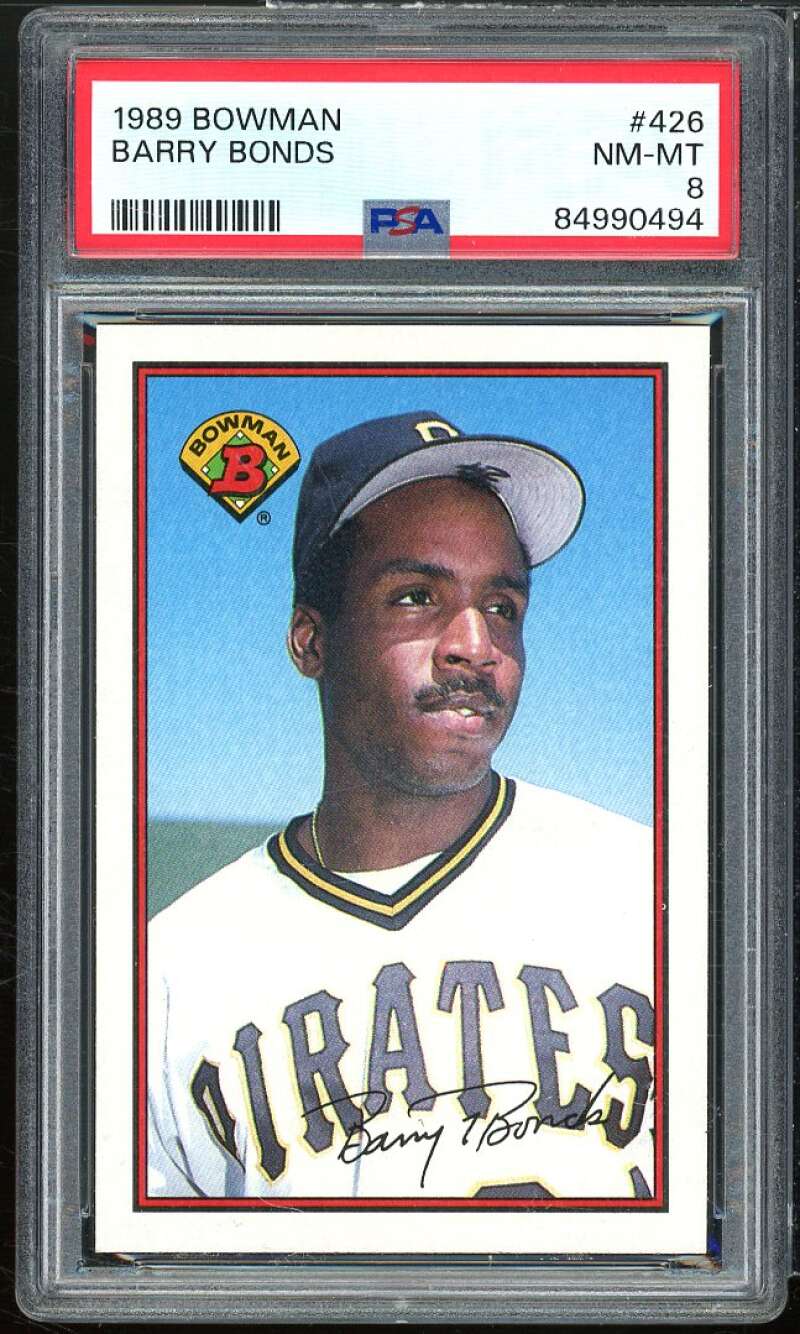 Barry Bonds Card 1989 Bowman #426 PSA 8 Image 1