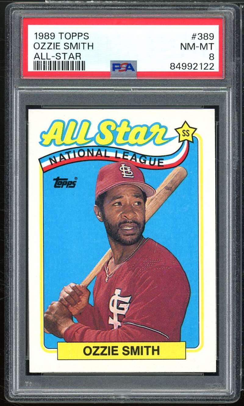 Ozzie Smith Card 1989 Topps #389 PSA 8 Image 1