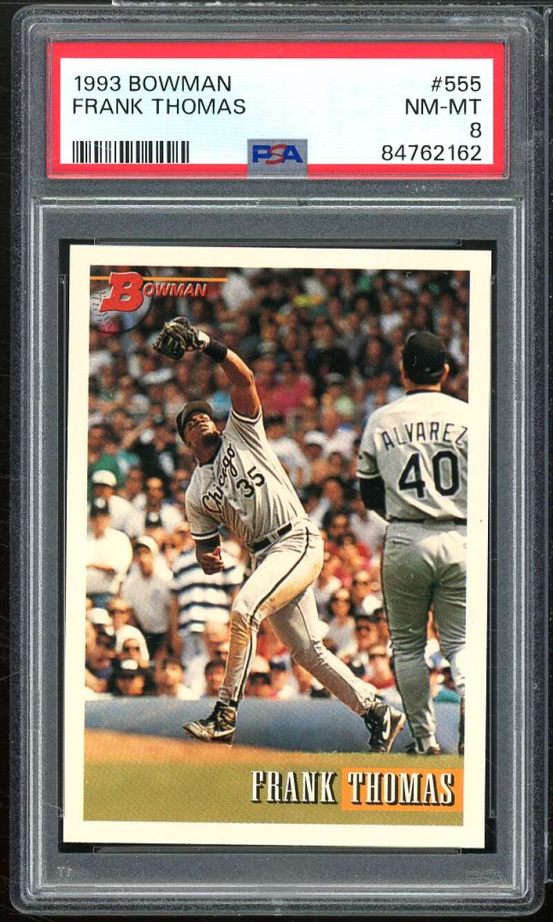 Frank Thomas Card 1993 Bowman #555 PSA 8 Image 1