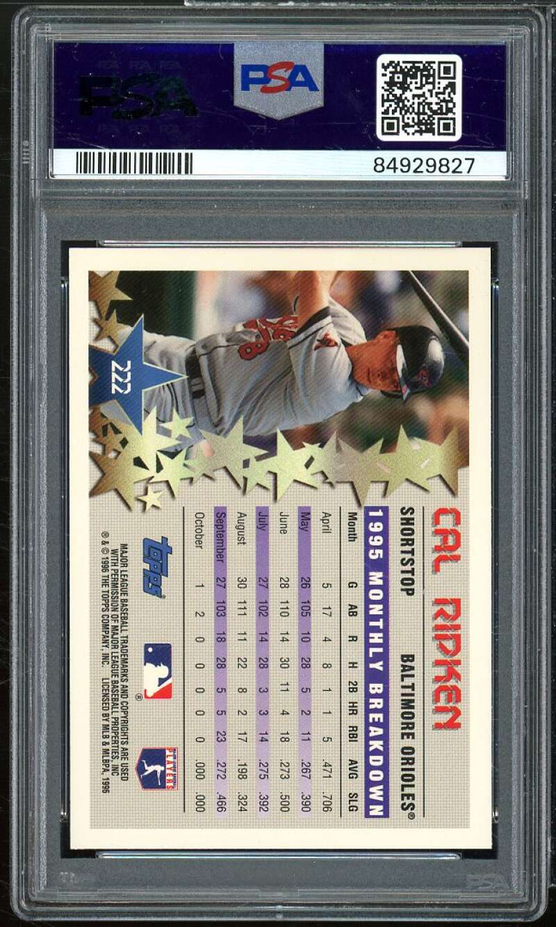 Cal Ripken Jr. Card 1996 Topps #222 PSA 7 Image 2