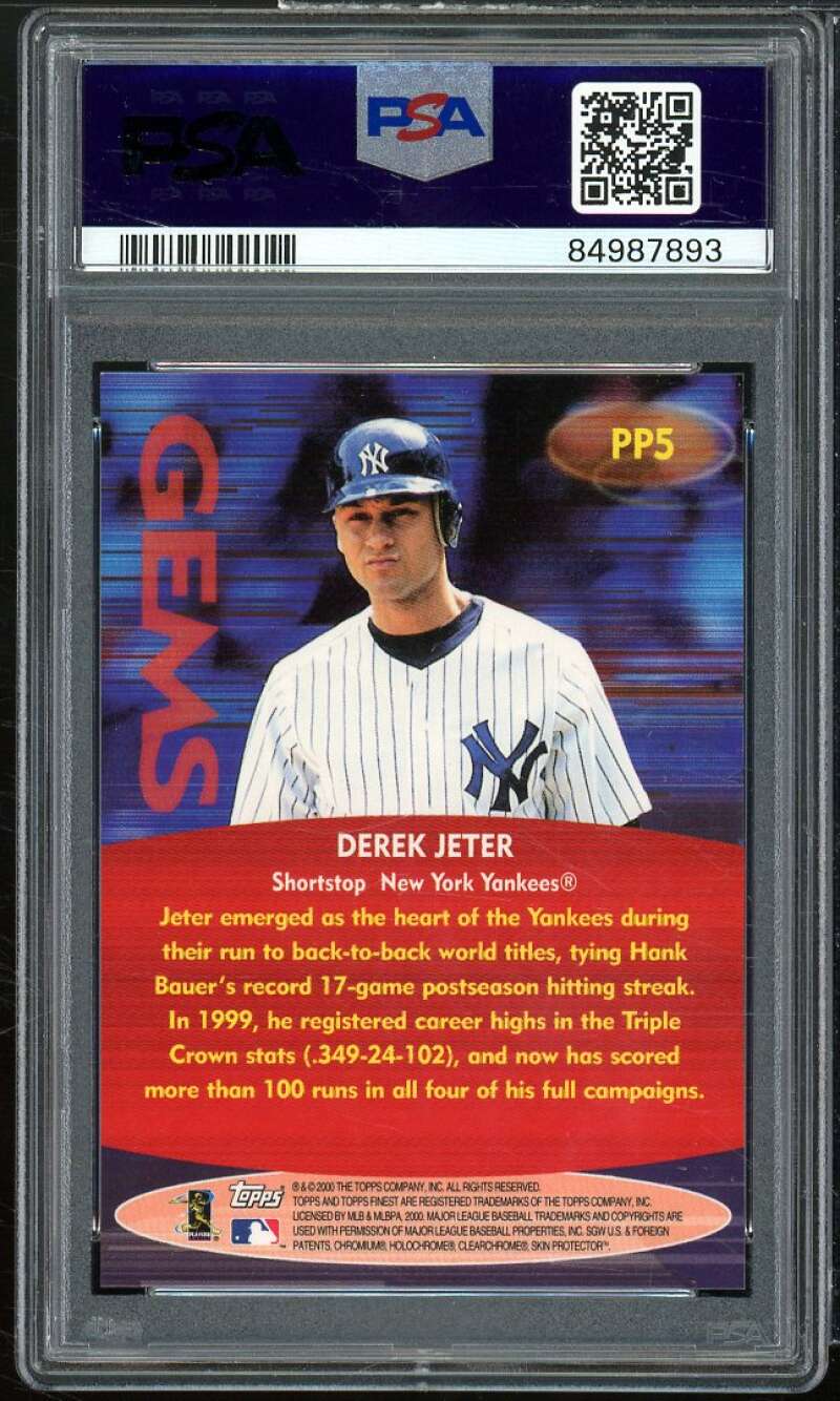 Derek Jeter Card 2000 Finest Pre-Production #PP5 PSA 5 Image 2