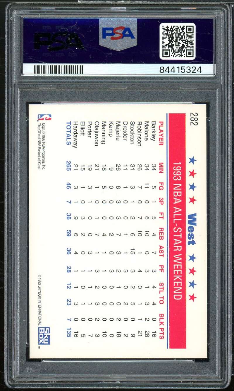 West Team Photo Card 1993-94 Hoops #282 PSA 9 Image 2