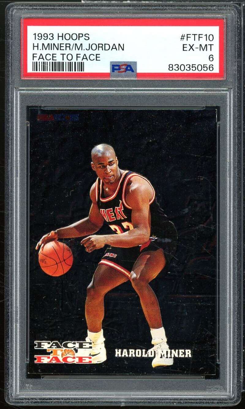 Michael Jordan Card 1993-94 Hoops Face To Face #FTF10 PSA 6 Image 1