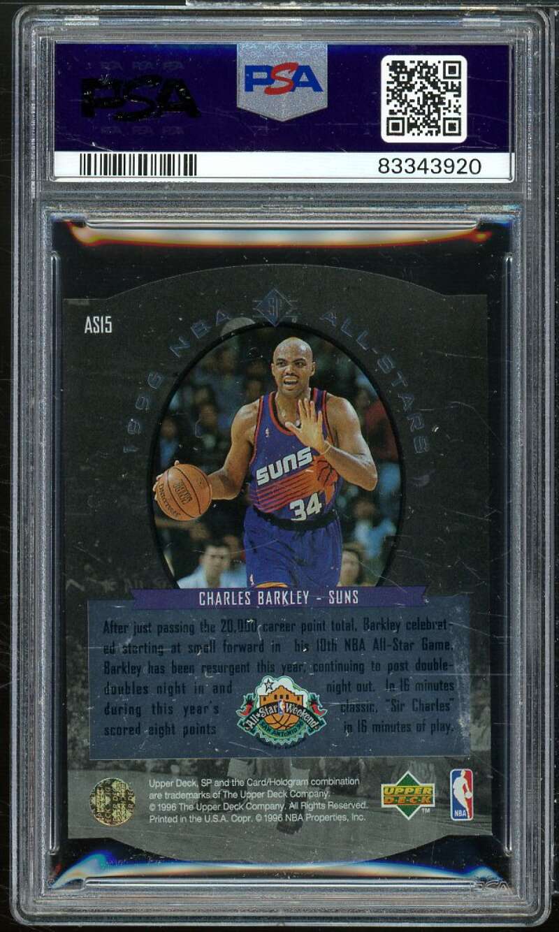 Charles Barkley Card 1995-96 SP All-Stars #as15 PSA 8 Image 2