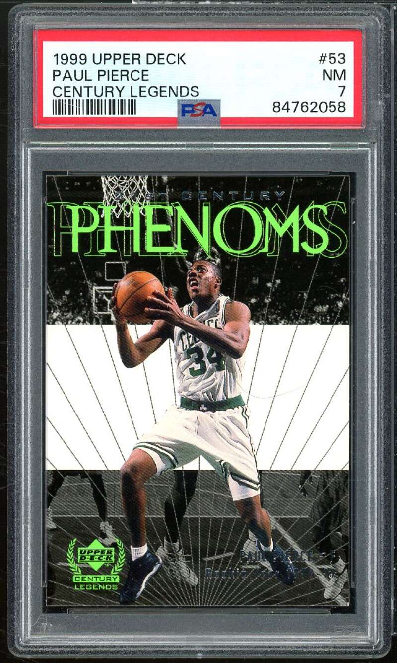 Paul Pierce Card 1999-00 Upper Deck Century Legends #53 PSA 7 Image 1