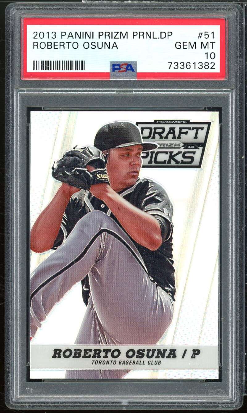 Roberto Osuna Rookie Card 2013 Panini Prizm Perennial Draft Picks #51 PSA 10 Image 1