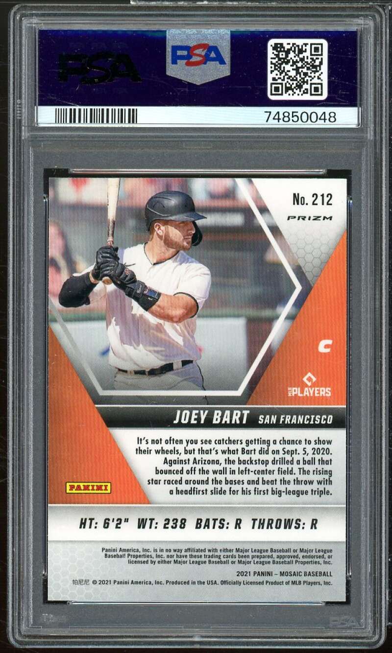 Joey Bart Rookie Card 2021 Mosaic Green Mosaic #212 PSA 10 Image 2