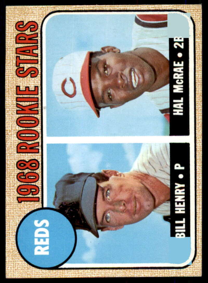 Rookie Stars/Bill Henry/Hal McRae RC Card 1968 Topps #384  Image 1