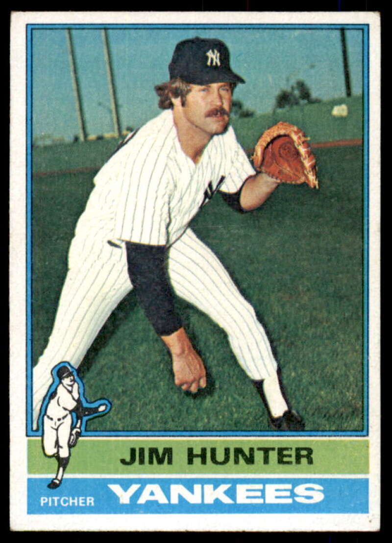 Jim Hunter Card 1976 Topps #100  Image 1